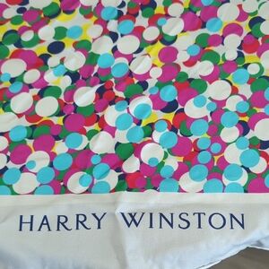 Harry Winston Multicolor Dot Pattern Scarf
